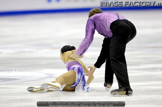 2013-03-01 Milano - World Junior Figure Skating Championships 0253 Rebeka Kim-Kirill Minov KOR